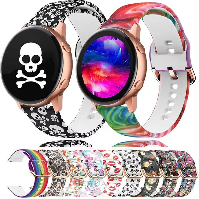 NEY Uhrenarmband Silikon, Bunt, Unisex, 22 mm/20 mm - Bild 1