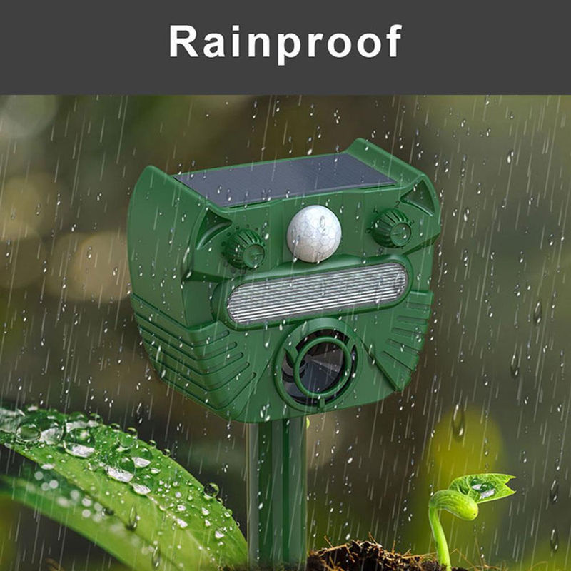 Solar Tier Repeller Ultraschall zur Abschreckung von Eichhörnchen und Rehen im Freien, wasserdicht, grün - Bild 7