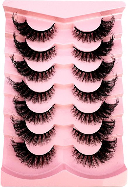 AMSDCN Cat Eye Wimpern 3D, 5D Wispy, Natürliche Falsche Wimpern - Bild 1