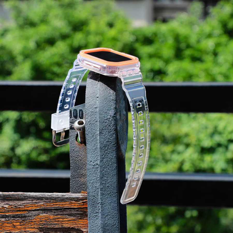 Ashion Uhrenarmband mit Hülle, Silikon, Weiß, Unisex, für Apple Watch Series 10 42 mm 46 mm - Bild 3