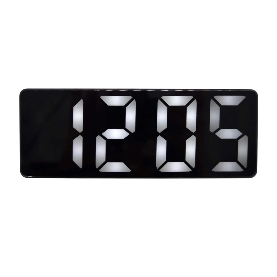 Wall-Art Digitalwecker Schwarz Eckig B: 16 cm, T: 6 cm, H: 2,5 cm - Bild 2