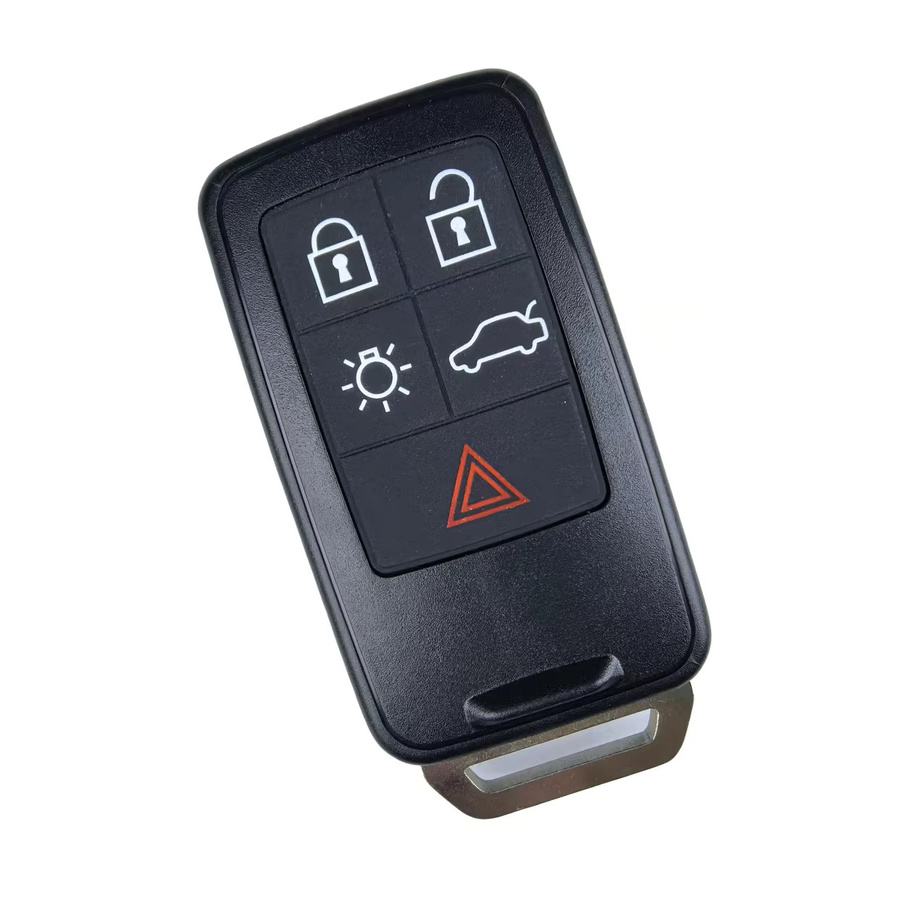QCONTROL Auto Fernbedienung Schlüsselanhänger für Volvo XC60 S60 S60L V40 V60 S80 XC70, 5 Tasten, Schwarz, FSK 433-434 MHz ID46 - Bild 3