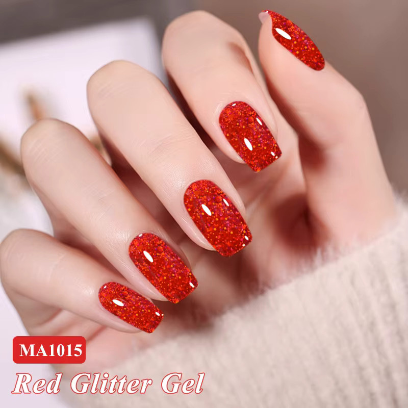 MEET ACROSS Nagellack, Rot, Glitter, Glänzend, 7 ml - Bild 7