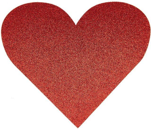 Rico Design Filz Untersetzer Herzen in Rot, 6 Stück, B: 15 cm, T: 12,9 cm - Bild 1