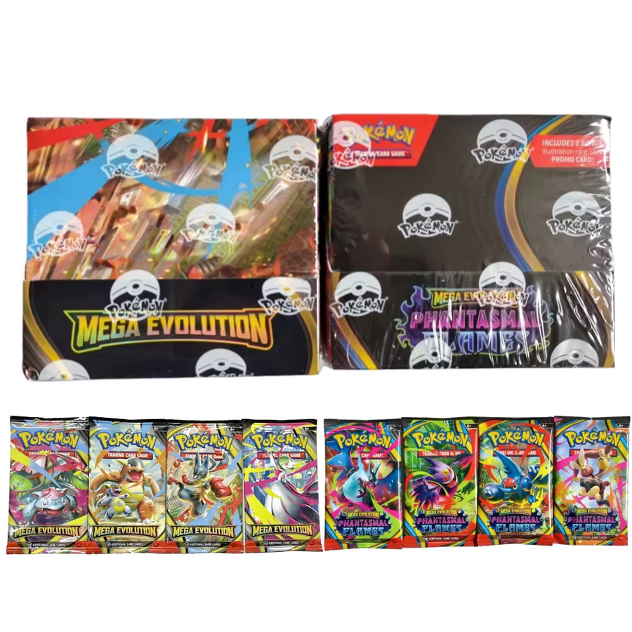 Keeppley Pokémon Mega Evolution Phantasmal Flames Booster Box, Sammelkartenspiel-Set, ab 6 Jahren - Bild 3