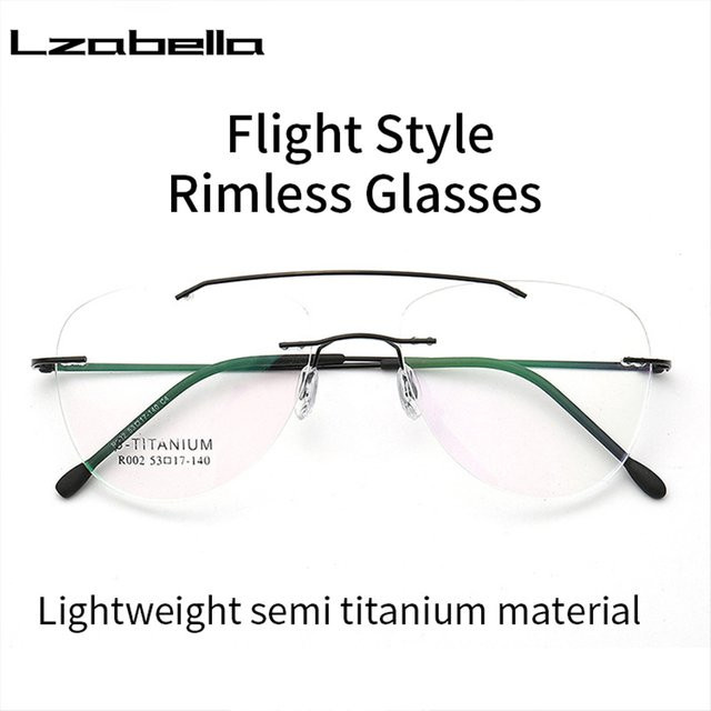 Lzabella R002 Korrektionsbrille, randlos, Pilot, Herren - Bild 1