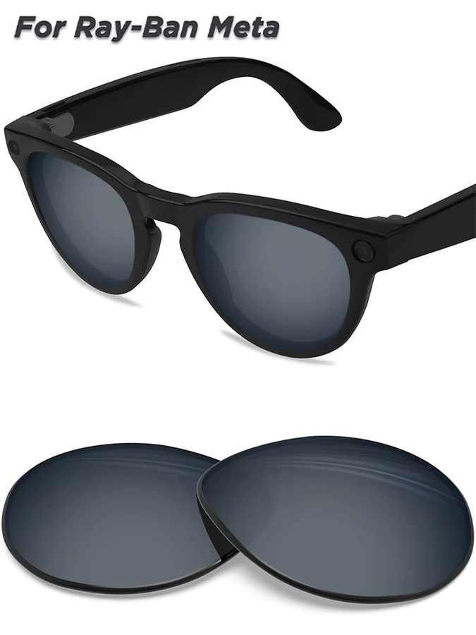 Ray-Ban Meta Headliner Ersatzgläser für AI Smart Glasses RW4009 RW4013 RW4009F RW4013F Photochrom und polarisiert in Schwarz und Blau - Bild 5