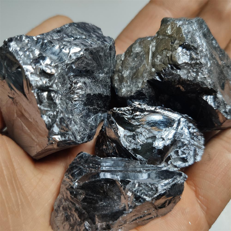 Natürlicher grober Terahertz-Stein mit metallischem Glanz als Mineralprobe für Dekoration und Reiki, 100g - Bild 3