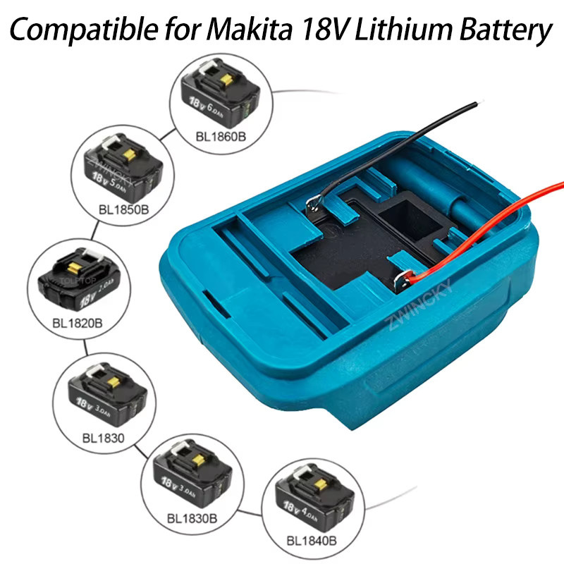 BSIDE Batterieadapter für Makita 18V LXT Lithium-Akku, Halterung für Elektrowerkzeuge BL1830 BL1840, Blau - Bild 4