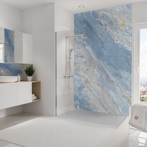 SCHULTE Duschrückwand DecoDesign in Blau, B/H: 150 x 255 cm - Bild 1