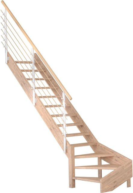 StarWood Treppenwinder Mykonos Pro Eiche in Braun, Breite: 90 cm - Bild 1