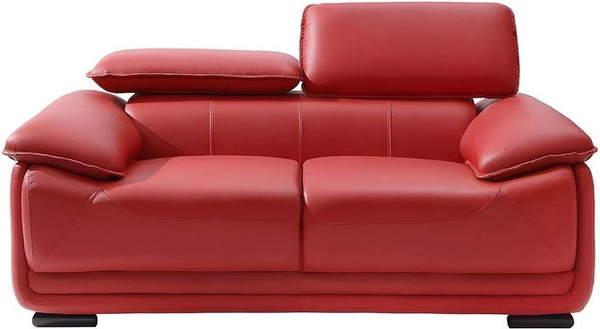 Vente-unique Ledersofa Macelo Rot Breite: 170 cm