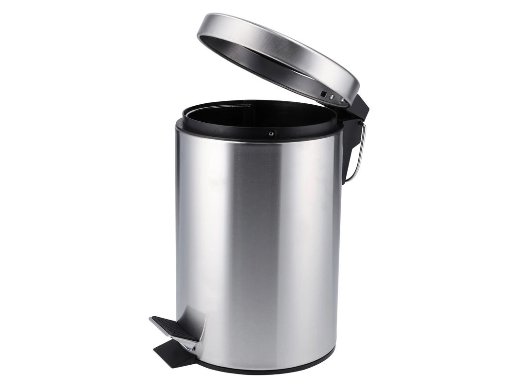 LIVARNO Kosmetikeimer mit Pedal aus Edelstahl in Silber und Grau, Volumen: 3 l - Bild 3