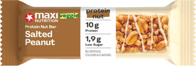 Maxi Nutrition veggie Protein Nut Bar Salted Peanut 46 g - Bild 1