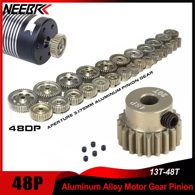 NeebRC Ritzel Motor Getriebe, Aluminiumlegierung, Grau - Bild 1