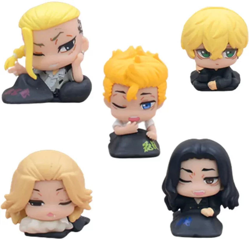 Bandai Tokyo Revengers Anime Q-Version Action Figuren Set aus Kunststoff, mehrfarbig - Bild 1