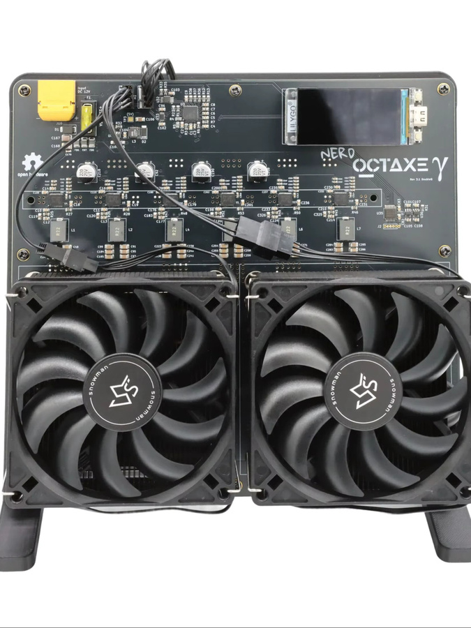 NerdOCTAxe Rev3.1 Bitcoin Solo Miner mit BM1370 ASIC Chip, 12Th/s, 200W, Schwarz, inklusive 12V 18A Netzteil - Bild 6