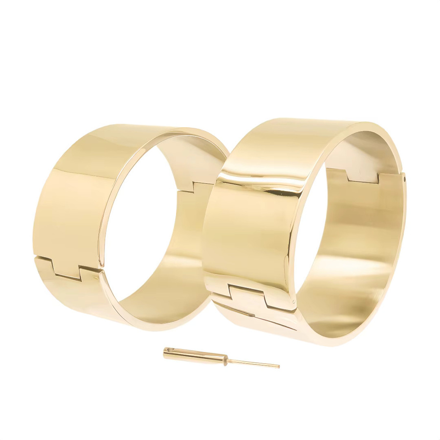ACECHANNEL Sklavenarmbänder Edelstahl, Gold, Unisex - Bild 1
