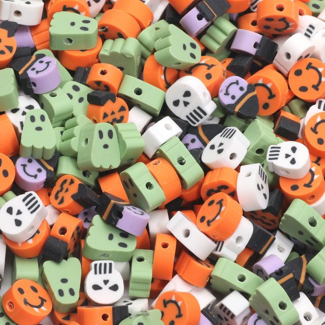 Laudsong Perlen Halloween Polymer Clay, Spacer Perlen für Schmuck machen - Bild 1
