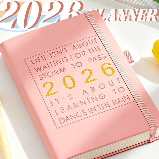 DOT DING A5 Planer-Organizer 2026 mit Monatsregisterkarten und To-Do-Liste, Softcover Notizbuch für Schule und Büro, Blau oder Pink - Bild 1