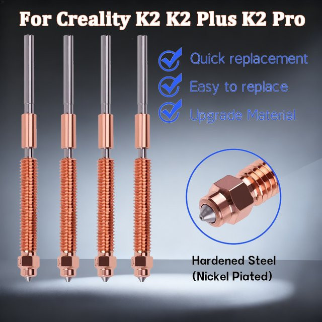 Creality Düsen-Kit für K2, K2 Plus und K2 Pro mit Schnellwechsel-Funktion aus Metall für Hi Hotend 3D-Drucker Zubehör - Bild 1