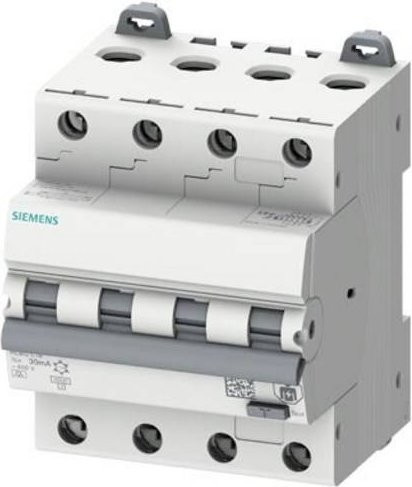 Siemens RCBO FI-Schutzschalter und Leitungsschutzschalter 4polig 10A 0,03A in Weiß - Bild 1