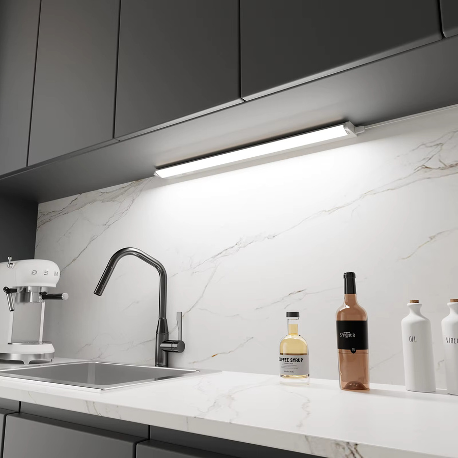 PRINCEWAY LED Küchenunterbauleuchte Weiß, schwenkbar und dimmbar, 5 Farbtemperatur Modi, Länge: 61 cm - Bild 4