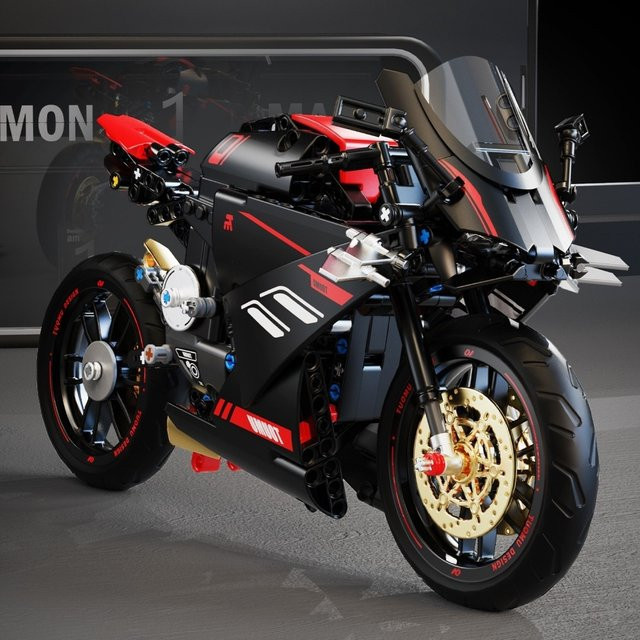 yaafun Technisches Rennmotorrad-Bausteinmodell, 426 Teile - Bild 1