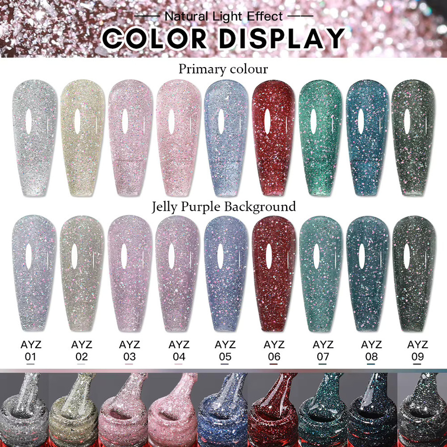 AS Firefly Glitzer-Gel-Nagellack, 15 ml, schimmernd - Bild 3