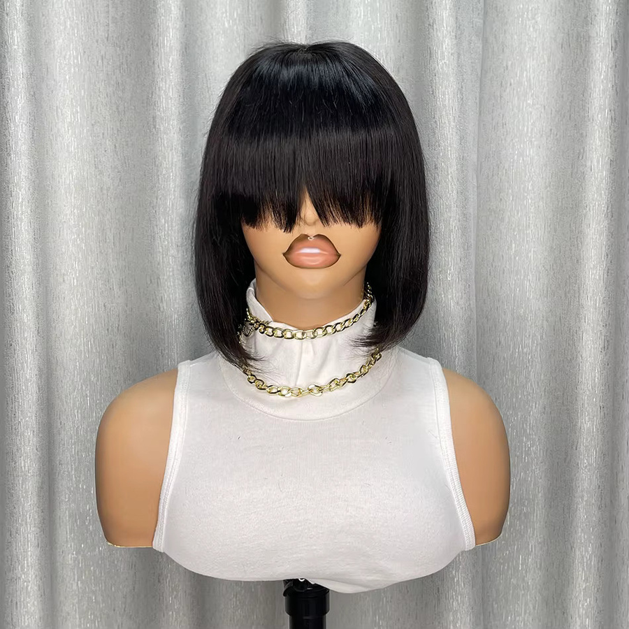 OYM HAIR Echthaar-Bob-Perücke mit Pony, Damen - Bild 4