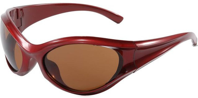 Dote Sonnenbrille, Sport-Fahrradbrille, Unisex, Kunststoff, Vollrand, oval, brown - Bild 1