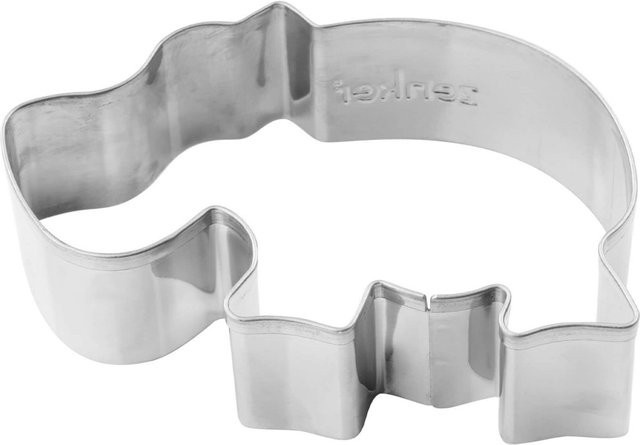 Zenker Ausstecher Nilpferd Happy Baking aus Edelstahl, Farbe: Silber, B: 5,5 cm, H: 7,8 cm, T: 2,6 cm - Bild 1