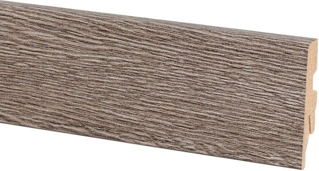 OBI Sockelleiste Eiche braun aus HDF mit Clip-Befestigung, Höhe: 6,0 cm, Breite: 2,0 cm, Länge: 260 cm - Bild 1