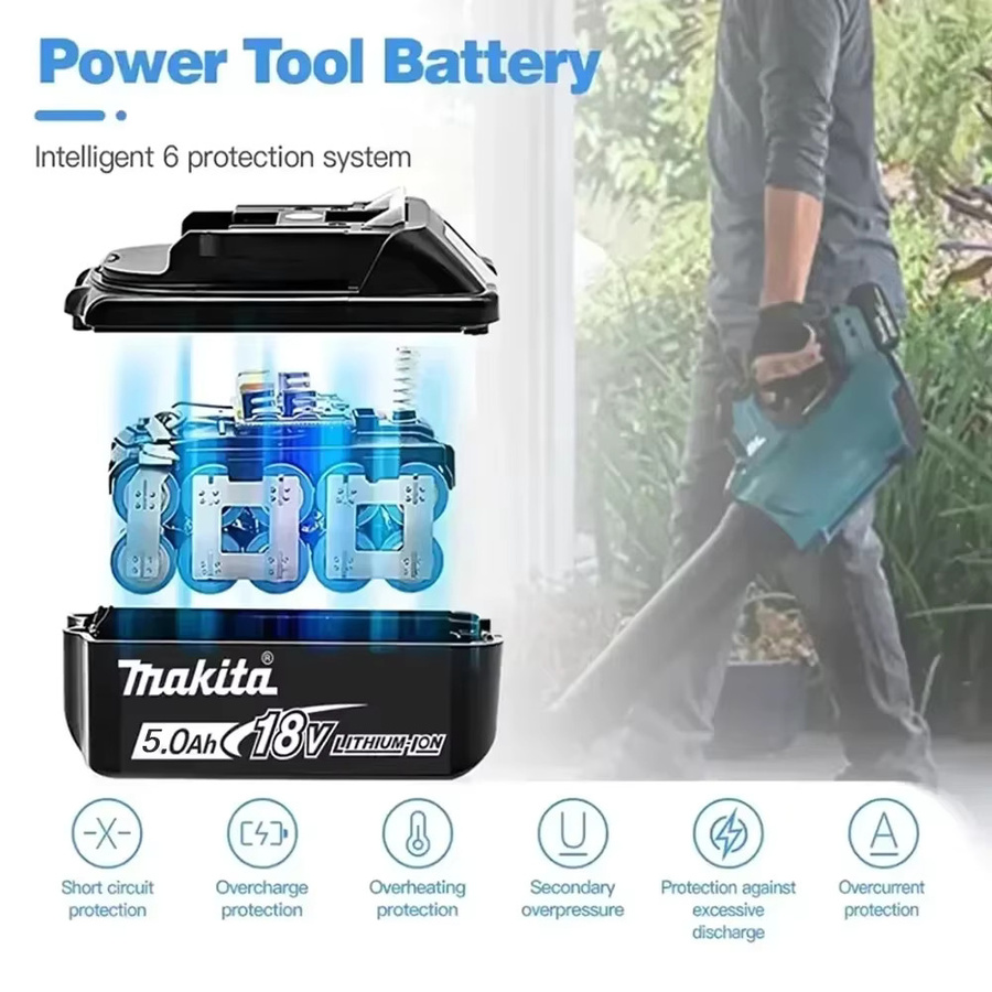 Makita Ersatz Lithium-Ionen-Akku 18V 5Ah in Schwarz für DHR183 und weitere Modelle - Bild 2