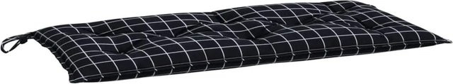 vidaXL Gartenbank-Auflage aus Oxford-Gewebe in Schwarz-weiß mit Karomuster, B/T/H: 100 x 50 x 7 cm - Bild 1