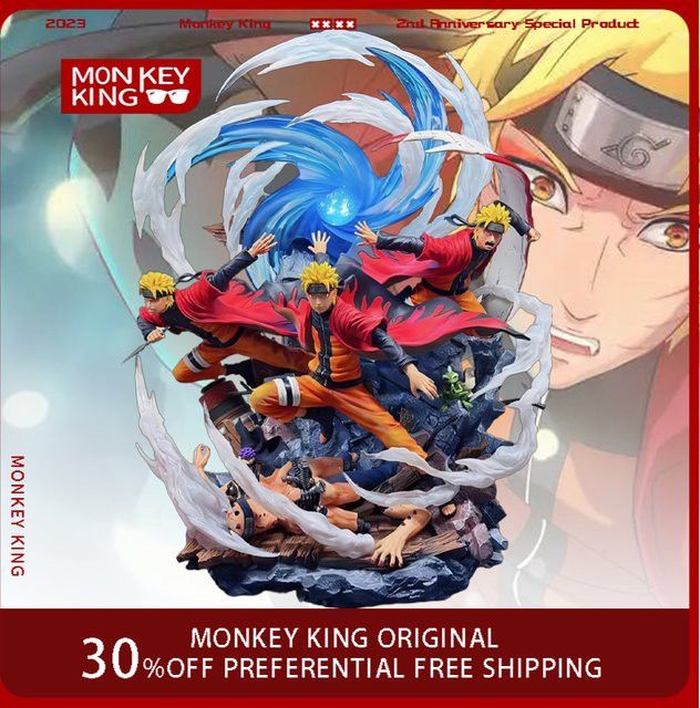 Bandai Anime Figur Uzumaki Naruto aus PVC als leuchtendes Desktop Ornament in Multicolor, Höhe: 30 cm - Bild 1