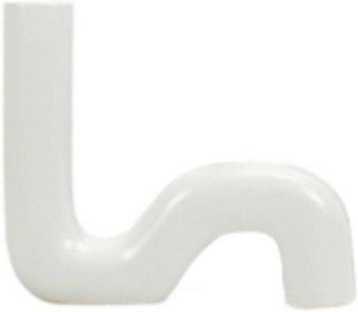 Kreative gedrehte Blumenvase in Weiß als dekoratives Metall-Ornament für Wohnzimmer und Couchtisch, Höhe: 30,0 cm, Breite: 26,0 cm, Tiefe: 26,0 cm - Bild 1
