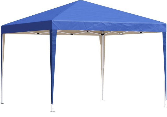 Aosom Outsunny Pop-up Faltpavillon Blau, wasserabweisendes und winterfestes Gartenzelt mit UV-Schutz, B/T/H: 300 x 300 x 230 cm - Bild 1