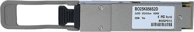 BlueOptics BO25K856S2D QSFP-40G-BIDI Transceiver kompatibel mit Dell EMC, LC-Duplex, 40GBASE-SR2-BIDI, Multimode Fiber, 832-918nm, 100M, Grau - Bild 1
