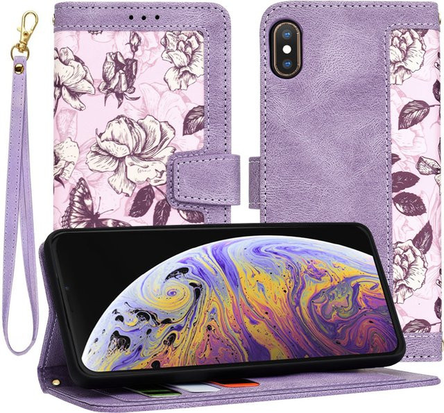 Techsuit FlipCraft Hülle für Apple iPhone XS Max in Lila - Bild 1