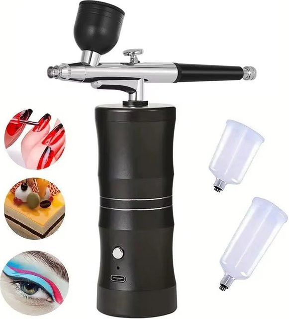 pyeeyan Schnurloses Airbrush-Set mit Kompressor, 03 mm Düse, Unisex - Bild 1
