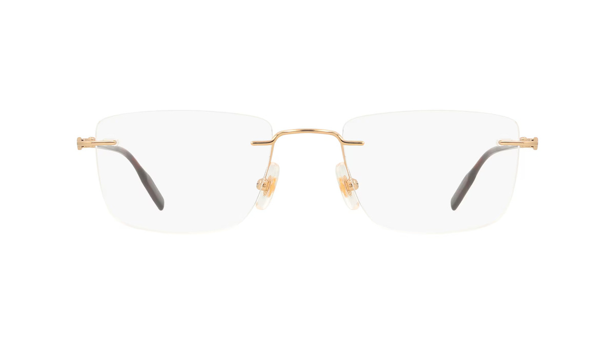 Montblanc MB0431O Korrektionsbrille, randlos, eckig, Metall, gold, Herren - Bild 1