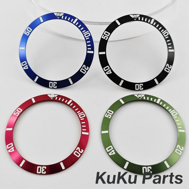 HUANXIAO Uhrenlünette Aluminium, 38 mm, Schwarz, Herren - Bild 1
