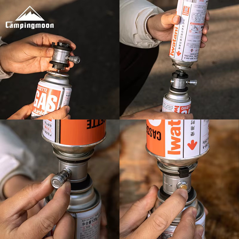 CAMPINGMOON BKZ15-CB Camping Gas Kartuschen Nachfülladapter für Butan und Propan in Schwarz - Bild 2