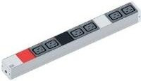 Bachmann IT PDU Basic Stromverteilungseinheit 19 Zoll, 1 HE, 6 Ausgangsbuchsen C13 und C19, 400 V, 3 Phasen, 800.0111 - Bild 1