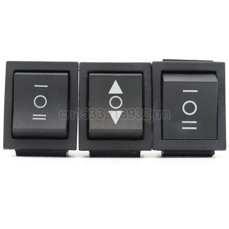 KCD4 Rocker Schalter Schwarz 6 Pin 3 Position ON-OFF-ON Doppel Reset/Latch Schalter 16A 250V 20A 125VAC B/H: 25 x 31 mm - Bild 2