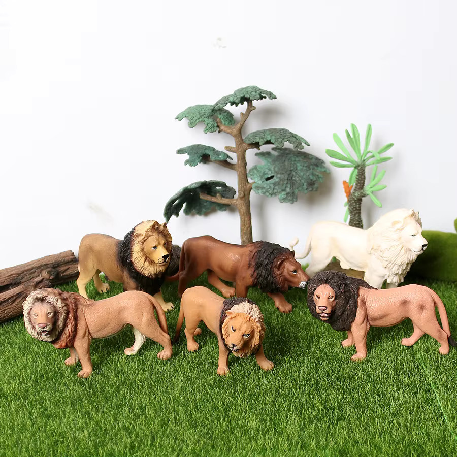SODOFIGURES Dschungeltiere Löwenfiguren Löwin mit Welpen, Modellfiguren, Lernspielzeug - Bild 2