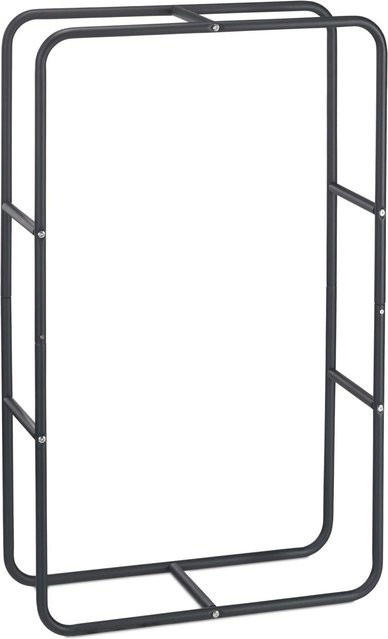 Relaxdays Kaminholzregal aus Stahl in Anthrazit, offen, B/T/H: 100 x 60 x 25 cm - Bild 1