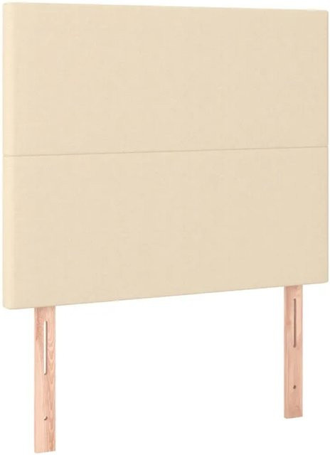 vidaXL LED Kopfteil Creme mit USB-Ladeport und integrierter Beleuchtung, Stoff, B: 100 cm, T: 5 cm, H: 118-128 cm - Bild 1