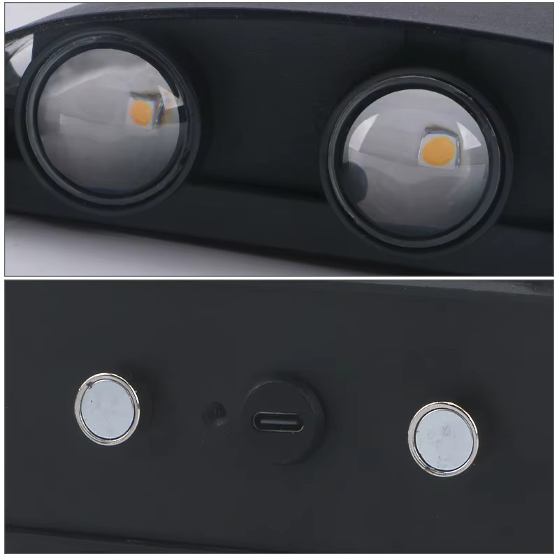 EnwYe Moderne Innenwandleuchte in Schwarz mit Touch-Schalter, Fernbedienung und USB-Aufladung für warmweißes Licht - Bild 2
